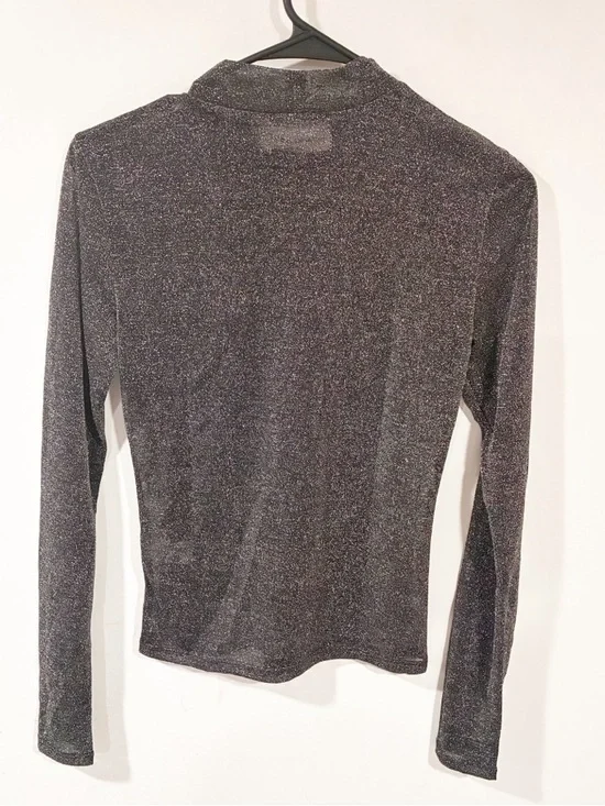 L*Space Shimmer Long Sleeve Black Sheer Size Medium NEW - Picture 6 of 6